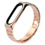 Bracelete de Aço + Ferramenta para Xiaomi Mi Band 3 - Ouro - 7427286124573