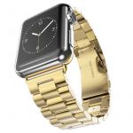 Bracelete de Aço + Ferramenta para Apple Watch Series 5 - 44mm - Ouro - 7427286124542