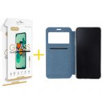 Accetel Conjunto 2x Película de Vidro + Capa para iPhone 13 Pro Max Gandy Flip Cover Blue - 8434009599128