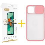 Accetel Conjunto 1x Película de Vidro + Capa para iPhone 13 Pro Gel Protecção Câmara Rosa-creme - 8434009594437