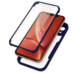 Avizar Capa para iPhone Xr Costas Plexiglas e Frente Polímero Contono Azul-escuro - Back-180-bl-xr