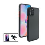 Kit Capa Traseira Proteção Camara + Película Película de Vidro Temperado GorilasGlass + Suporte Magnético Com Pernas para iPhone 13 Pro Max Black - 7427285584514