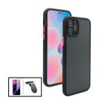 Kit Capa Traseira Proteção Camara + Película Película de Vidro Temperado GorilasGlass + Suporte de Carro Magnético L para iPhone 13 Pro Max Black - 7427285584507
