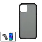 Kit Capa Traseira Anti Choque Fumada + Película Película de Vidro Temperado GorilasGlass + Suporte de Carro Magnético L para iPhone 13 Pro Max Black - 7427285580288