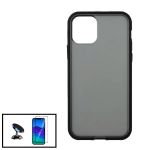 Kit Capa Traseira Anti Choque Fumada + Película Película de Vidro Temperado GorilasGlass + Suporte Magnético para iPhone 13 Pro Max Black - 7427285580264