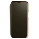 Avizar Capa fólio para iPhone 13 Pro aba Design espelhado com suporte video dourado - FOLIO-MIRUP-GD-13PR