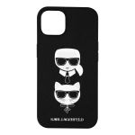 Karl Lagerfeld Capa Karl Lagerfeld iPhone 13 Pro Max Saffiano com Icone Karl e Choupette preto - BACK-SAFIKACH-13PM