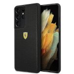 FERRARI Capa Fespehcs21lbk S21 Ultra G996 Czarny/preto Hardcase On Track Perforated - 3700740496442