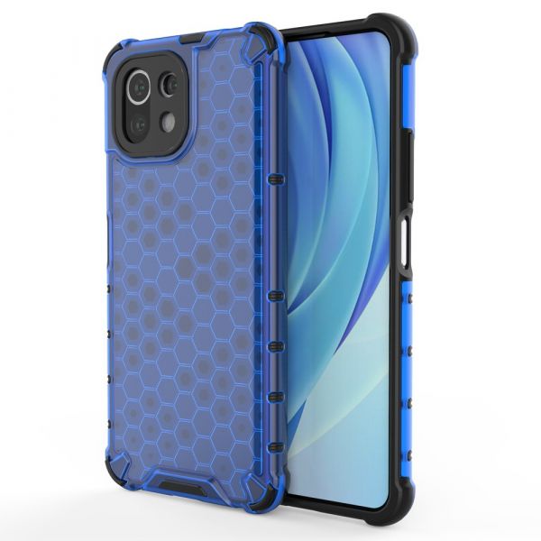 Lmobile Capa Silicone Traseira Honeycomb Case Armor Cover Bumper Xiaomi Mi 11 Lite 5g Azul 2990