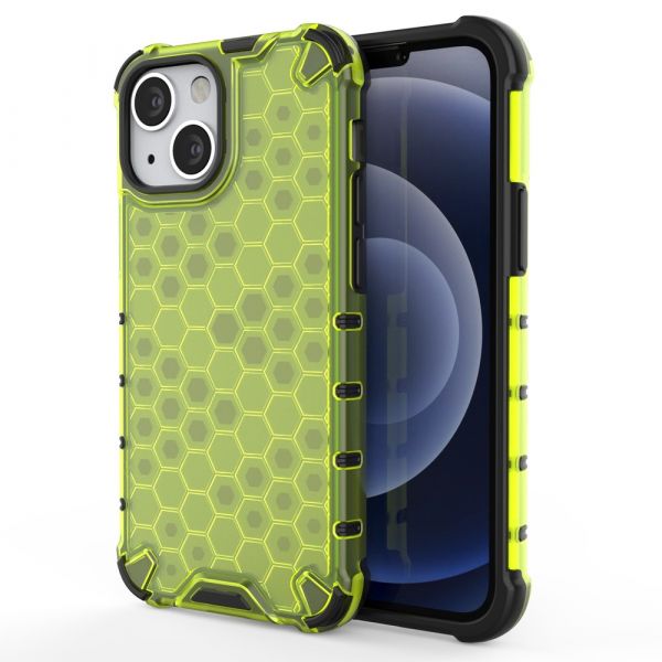 Lmobile Capa Silicone Traseira Honeycomb Case Armor Cover Bumper Iphone 13 Mini Verde 6816