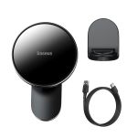 Baseus Suporte de Telemóvel com Carregador Wireless Big Energy Black
