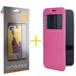 Accetel Conjunto 1x Película de Vidro Full + Capa Accetel para Samsung Galaxy A12 4G Gandy Flip Cover Pink - 8434009608653