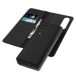 Avizar Capa para Samsung Galaxy Z Fold 3 Suporte de Carteira Magnética Destacável Preto - Folio-twill-bk-f926b