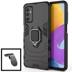 Kit Suporte Magnético L Safe Driving Carro + Capa 3X1 Military Defender para Samsung Galaxy M52 5G