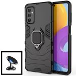 Kit Suporte Magnético de Carro + Capa 3X1 Military Defender para Samsung Galaxy M52 5G