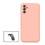 Kit Suporte Magnético L Safe Driving Carro + Capa Silicone Líquido para Samsung Galaxy M52 5G Pink