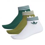 Adidas Pack de 3 Pares de Meias Curtas Trefoil Preto / Branco 43-46 - A28524896