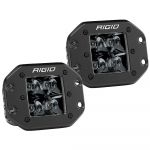 Rigid Industries D-Series PRO Flush Mount Spot LED Midnight Edition Pair Black