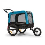 Klarfit Husky Vario Assento de Bicicleta para Cães 2 em 1 Carrinho ca. 240L 600D Oxford azul