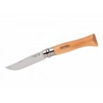 Opinel Pocket Knife No. 08 Stl. Steel Blade W. Wood Handle - 405