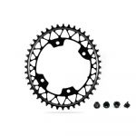 Absolute Black Oval 1x 110x4 Bcd Shimano 9100/8000/9000/6800 With Bolts 50t Black - ABSOLGROV50/110/4BK