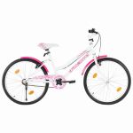 Bicicleta Junior Roda 24" Rosa e Branco - 92187