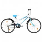 Bicicleta Junior Roda 24" Azul e Branco - 92184