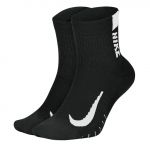 Nike Pack de 2 Pares de Meias de Running Multiplier Preto / Branco 43-46