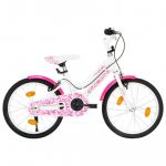 Bicicleta De Criança Roda 18" Rosa E Branco - 92185