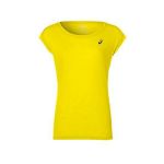 Asics T-shirt de Desporto de Manga Curta Layering Top Mulher Amarelo Xs
