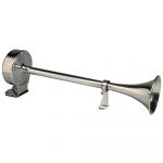 Ongaro Deluxe SS Single Trumpet Horn - 12V - 10027
