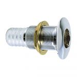 1" Thru-Hull Fitting f/ Hose Chrome Plated Bronze MADE IN THE USA - 0350006DPC