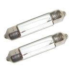 Double Ended Festoon Bulbs - 12V, 10W, .74A - Pair - 0070DP0CLR
