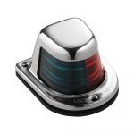 Attwood 1-Mile Deck Mount, Bi-Color Red/Green Combo Sidelight - 12V - Stainless Steel Housing - 66318-7