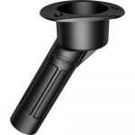 Mate Series Plastic 30° Rod & Cup Holder - Open - Oval Top - Black - P2030B