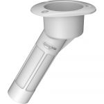 Mate Series Plastic 30° Rod & Cup Holder - Open - Oval Top - White - P2030W