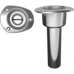 Mate Series Stainless Steel 0° Rod & Cup Holder - Open - Oval Top - C2000ND