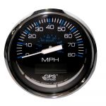 Faria Beede Instruments Faria Chesapeake Black SS 4" Speedometer - 80MPH (GPS) - 33730