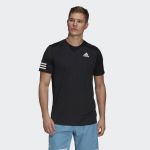 adidas T-Shirt 3-Stripes Club Tennis Black / White L - GL5403-0004-L