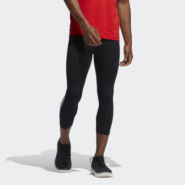 Adidas Leggings 3/4 3-Stripes Techfit Black M - GL0457-M