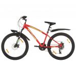Bicicleta de Montanha 21 Velocidades Roda 26" 36 cm Vermelho