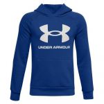 Under Armour Sweatshirt Fleece Rival Big Logo Azul / Branco 14 Anos