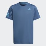 adidas T-Shirt 3-Stripes Club Tennis Altered Blue / Sky Rush 128 - HD2179-128