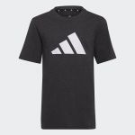 adidas T-Shirt 3-Stripes Future Icons Black Melange / White 164 - HG8856-164
