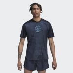 adidas T-Shirt Masculina Designed for Running for the Oceans Black / Pulse Blue S - HM1214-S