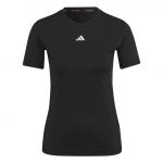 adidas T-Shirt Feminina de Treino Techfit Black / White L - HN9075-L
