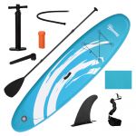 HomCom Prancha de Paddle Surf Insuflável 300x76x15cm Azul - A33-028BU