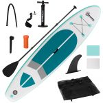 HomCom Prancha de Paddle Surf Inflável 320x76x15cm Branco e Turquesa - A33-021