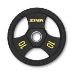 ZIVA Disco Olímpico Aço Performance Preto/Amarelo 10kg