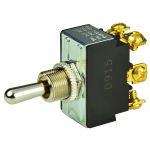 BEP Marine BEP DPDT Chrome Plated Toggle Switch - (ON)/OFF/(ON) - 1002012-BEP